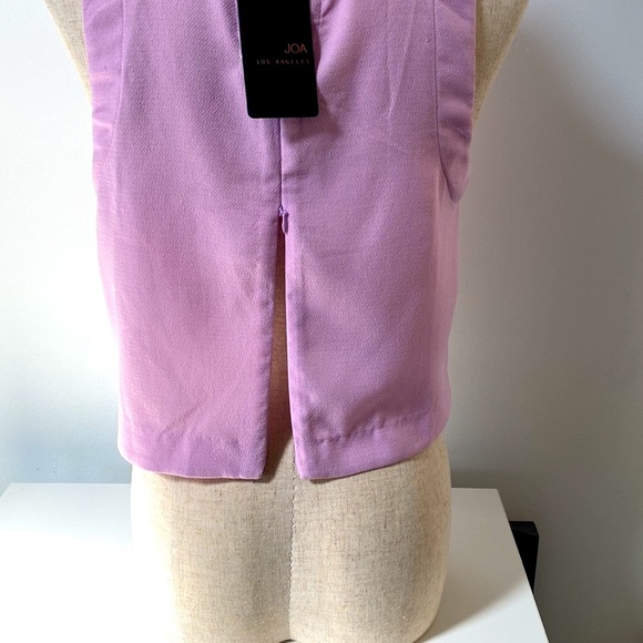 NWT!!Joa Los Angeles Pink Crop Top w/ Jeweled Neck - Picture 4 of 8
